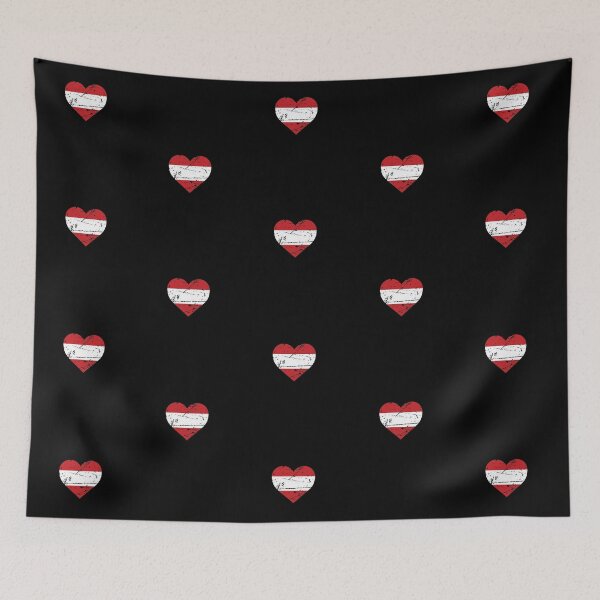 Item preview, Austria Heart Flag Austrian Patriot Fan designed and sold by SuperFreshArt.