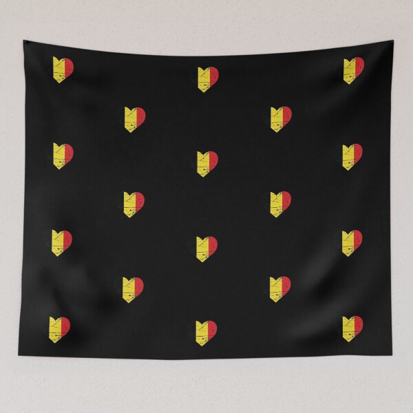 Item preview, Belgium Heart Flag Belgian Patriot Fan designed and sold by SuperFreshArt.
