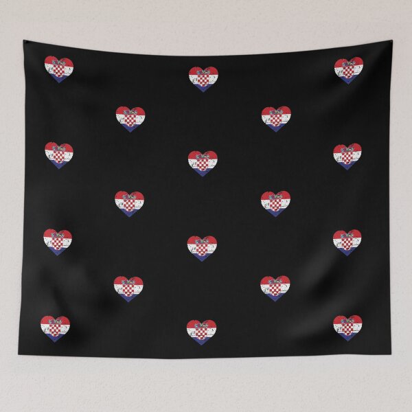 Item preview, Croatia Heart Flag Croatian Hrvatska Patriot Fan designed and sold by SuperFreshArt.