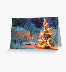 Snowy Christmas Tree Greeting Card