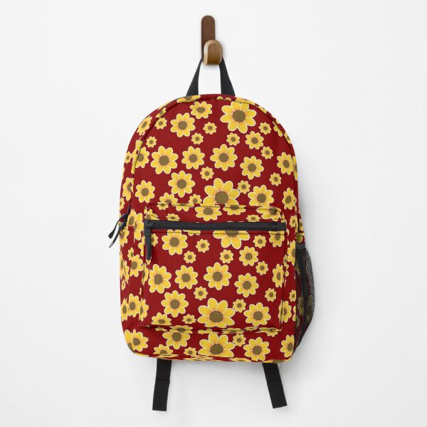 Item preview, Yellow Flowers on Red Background - Floral Pattern designed and sold by TMBTM.