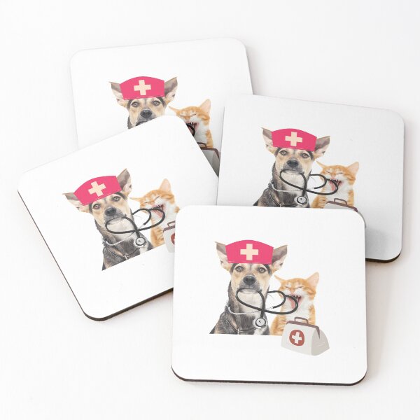 Item preview, nurse cat dog needle, best doctor cat dog,  stethoscope designed and sold by prodesignerpro.