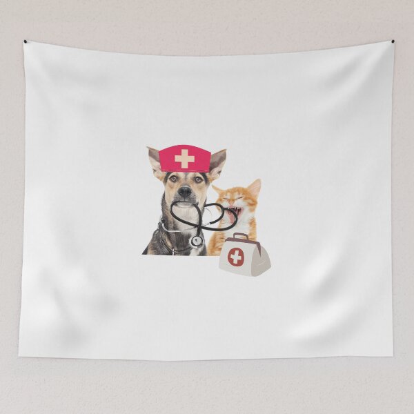 Item preview, nurse cat dog needle, best doctor cat dog,  stethoscope designed and sold by prodesignerpro.