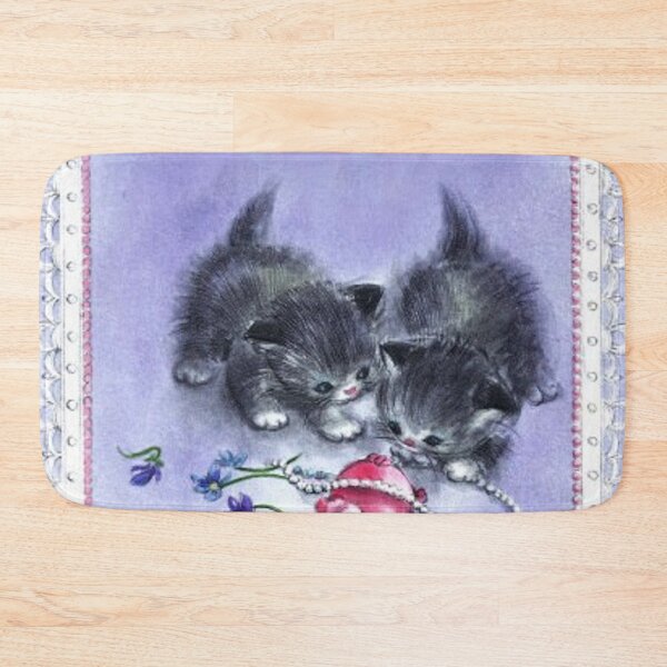 Item preview, Vintage Kittens and Antique Pearls designed and sold by SaraValor.