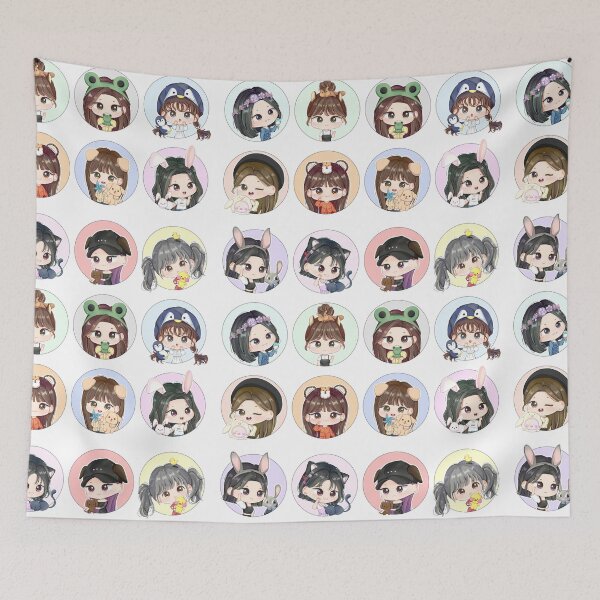 Item preview, IZ*ONE with Animal Chibi Fanart designed and sold by snowvy.