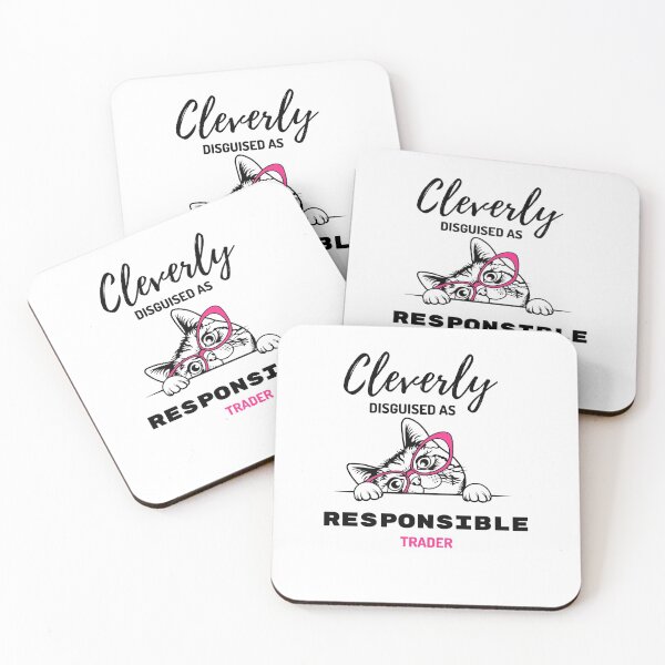Item preview, Cleverly disguised as responsible trader- Funny -Cat lover -  Unique gift for stock market, crypto, options trader, forex traders and day traders  designed and sold by TradingTeesKids.
