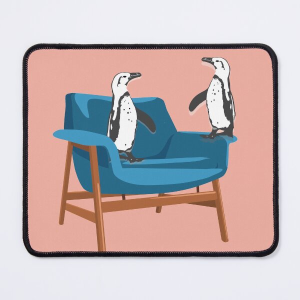 Item preview, Jackass Penguin Standing on a Mid Century Chair designed and sold by LisWilliams.