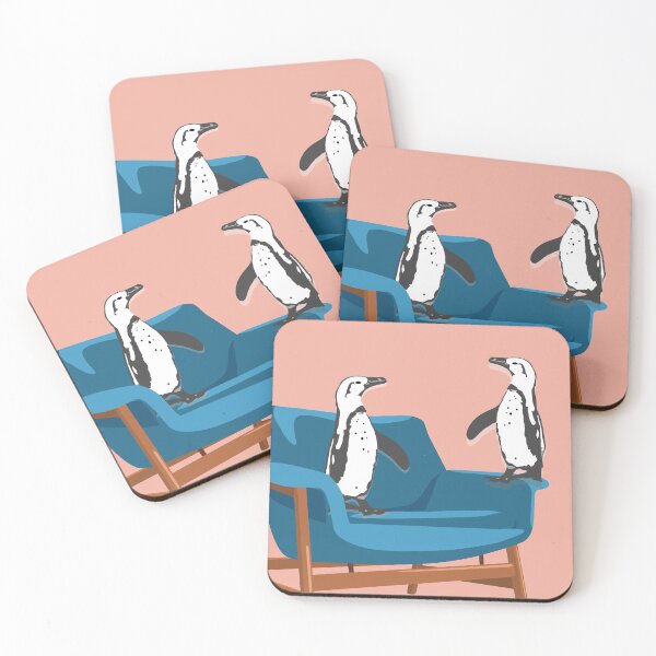 Item preview, Jackass Penguin Standing on a Mid Century Chair designed and sold by LisWilliams.