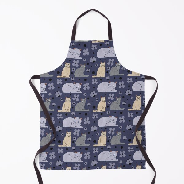 Item preview, British Short Haired Cat - Purple and Grey Animal Illustration Pattern designed and sold by TheRainbowRoom.