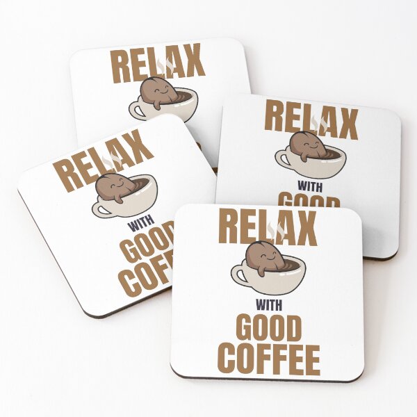 Item preview, Relax with Good Coffee - Morning Coffee on white - coffee lovers Good Coffee Is A Human Right designed and sold by ExcitedMood.