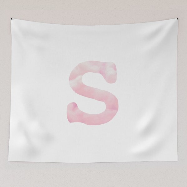 Item preview, the Letter S Light Pink Watercolor designed and sold by Sky1I.