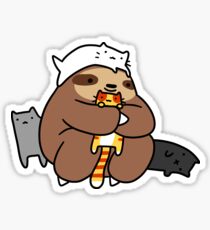 Sloth Love Cats Sticker
