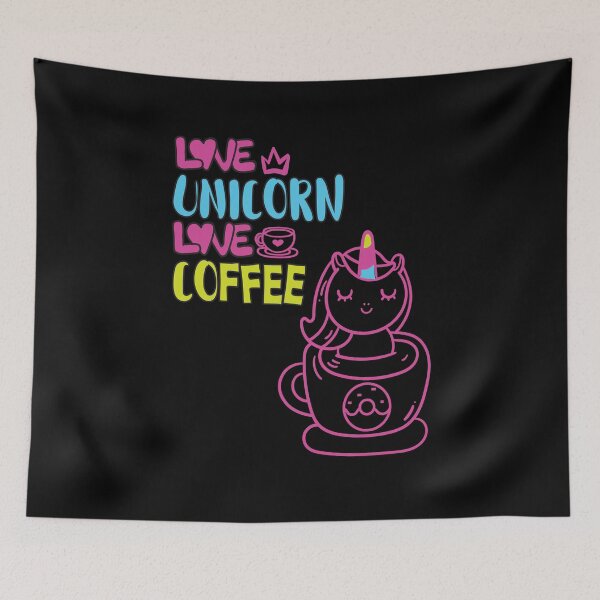 Item preview, Love unicorn,love coffee designed and sold by olafekry.