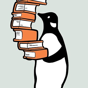 Vorschaubild zum Design Pinguin, der Stapel Bücher hält von indiebookster