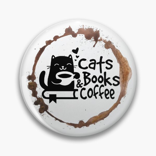 Artikelvorschau, Katzen, Bücher und Kaffee entworfen und verkauft von UnicornFlamingo.