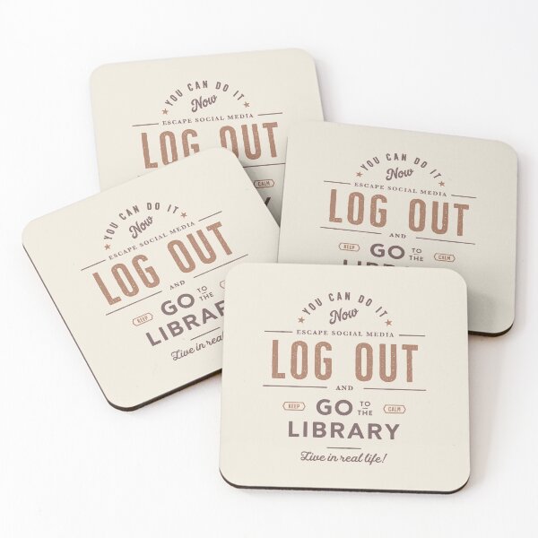 Item preview, Log Out and Go to the Library designed and sold by Geek Updated.