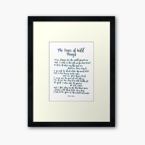 Item preview, The Peace of Wild Things designed and sold by acrylicsandink.