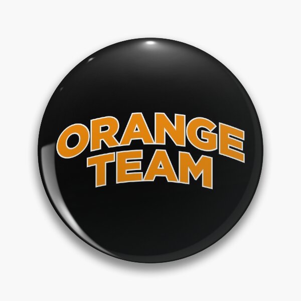 Artikelvorschau, Orange Team (Orangefarbener Text auf Schwarz) entworfen und verkauft von STUDIO-72.