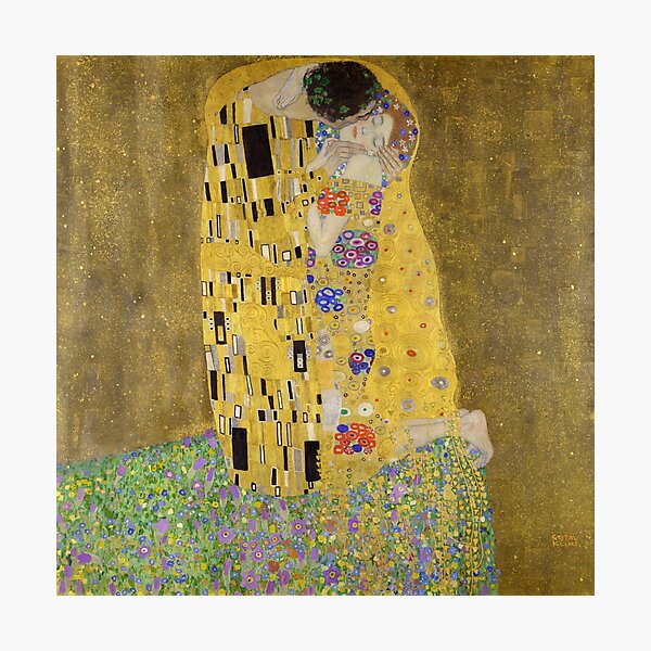 The Kiss" by Gustav Klimt | Liebespaar - The Lovers" Photographic Print by  Gascondi | Redbubble