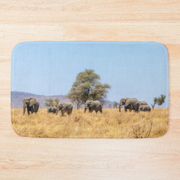 Item preview, Elephant herd walking through the Serengeti, Tanzania, Africa Safari designed and sold by SafariByMarisa.