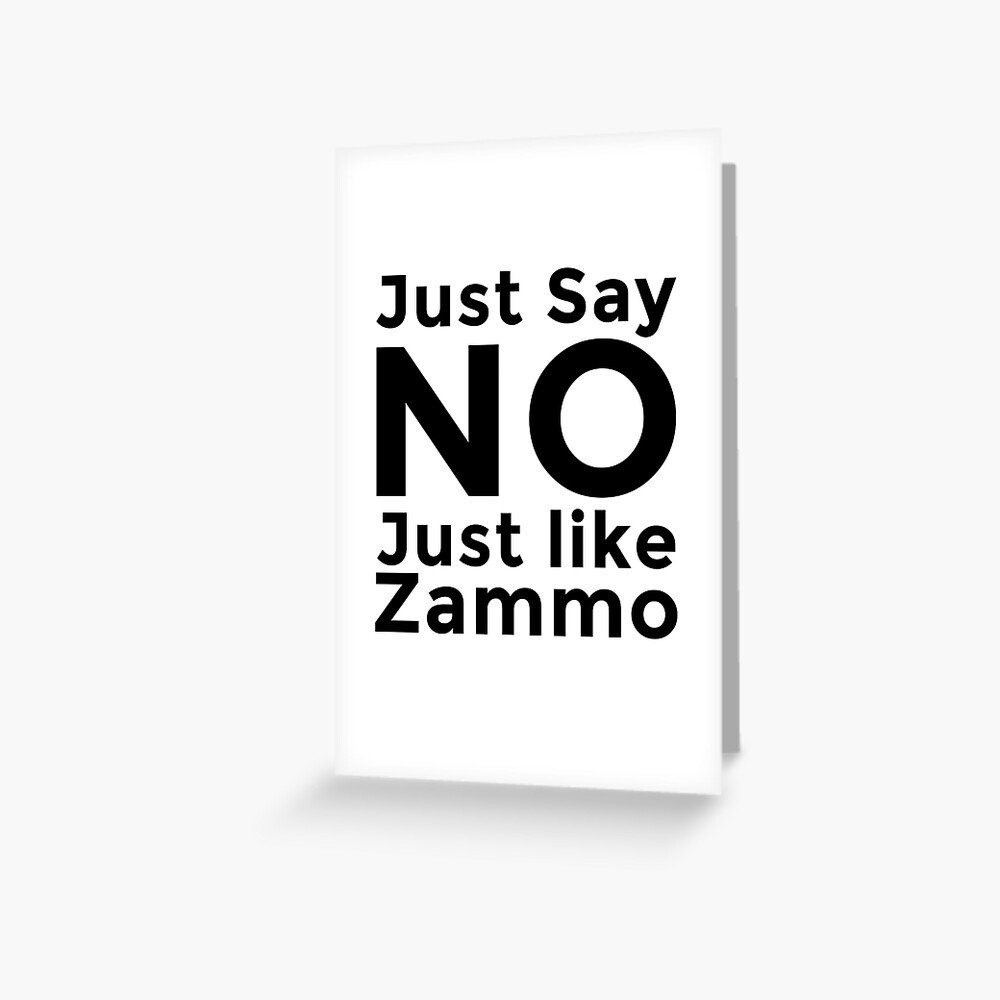 Just Say No To Drugs Zammo Grange Hill Greeting Card For Sale By Stevestube2021 Redbubble