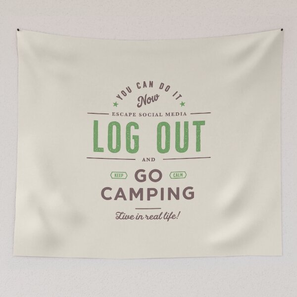 Item preview, Log Out and Go Camping designed and sold by Geek Updated.