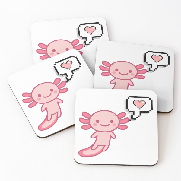 Item preview, Heart - Axolotl funny memes - Pink chibi kawai Axolotl designed and sold by Zeeprint ★★★★★.