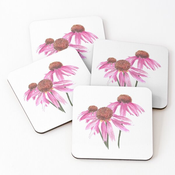 Item preview, Watercolor Echinacea Daisies designed and sold by UnicornFlamingo.