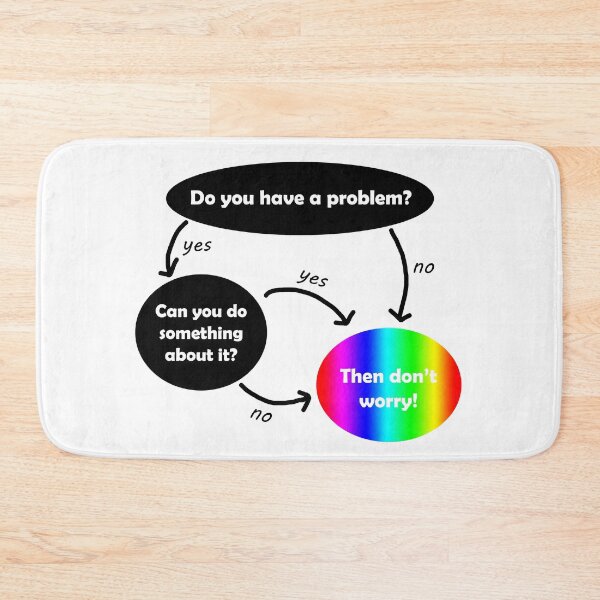 Item preview, Then Don't Worry bubble flow chart designed and sold by lakitzi.