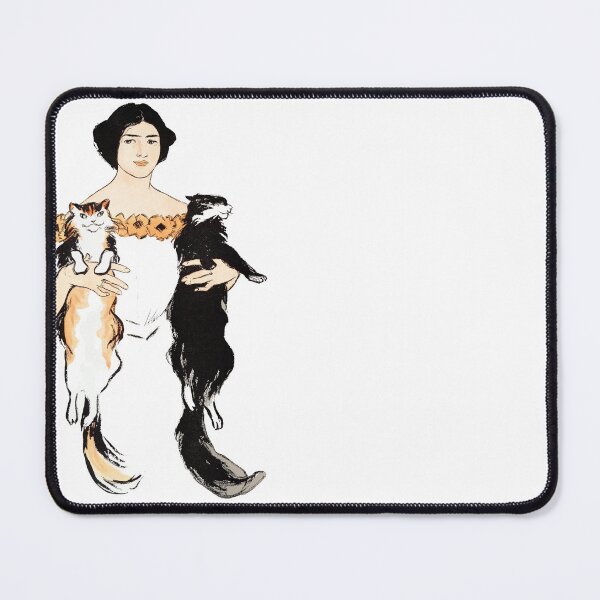 Item preview, Woman Holding Cats Vintage Illustration by Edward Penfield designed and sold by Happy-Trails.