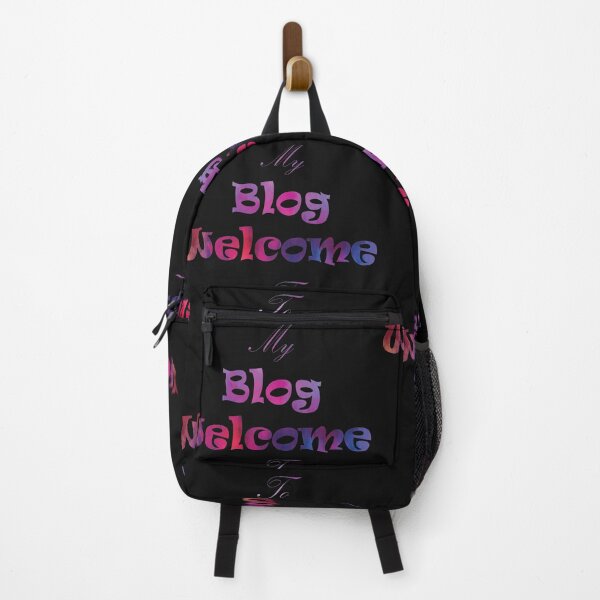 Item preview, Welcome to my Blog. abstract blue,pink and purple typography quote. designed and sold by Featuring Lynn.