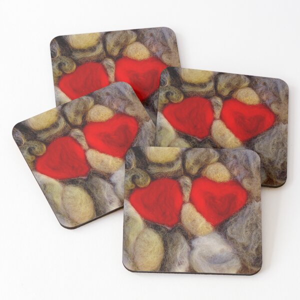 Item preview, duo hearts on a pebble beach designed and sold by FLEURDELAINE04.
