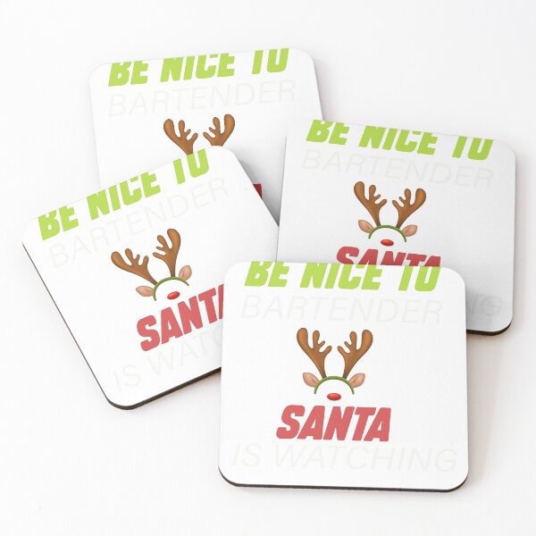 Item preview, Be Nice To The Bartender Santa Is Watching Christmas Funny designed and sold by designreb.