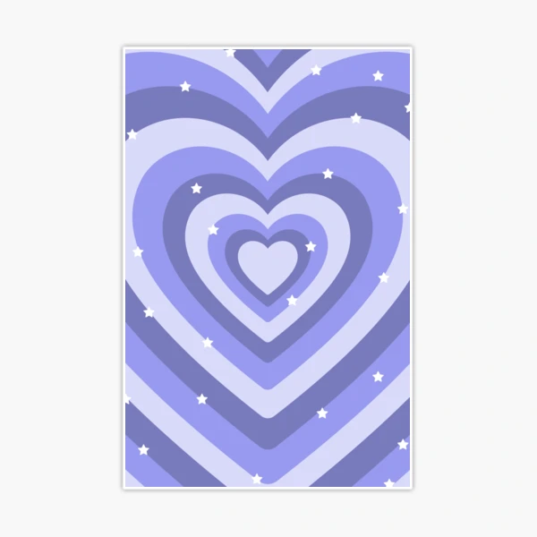 Aesthetic y2k blue pastel hearts with stars  Sticker for Sale by