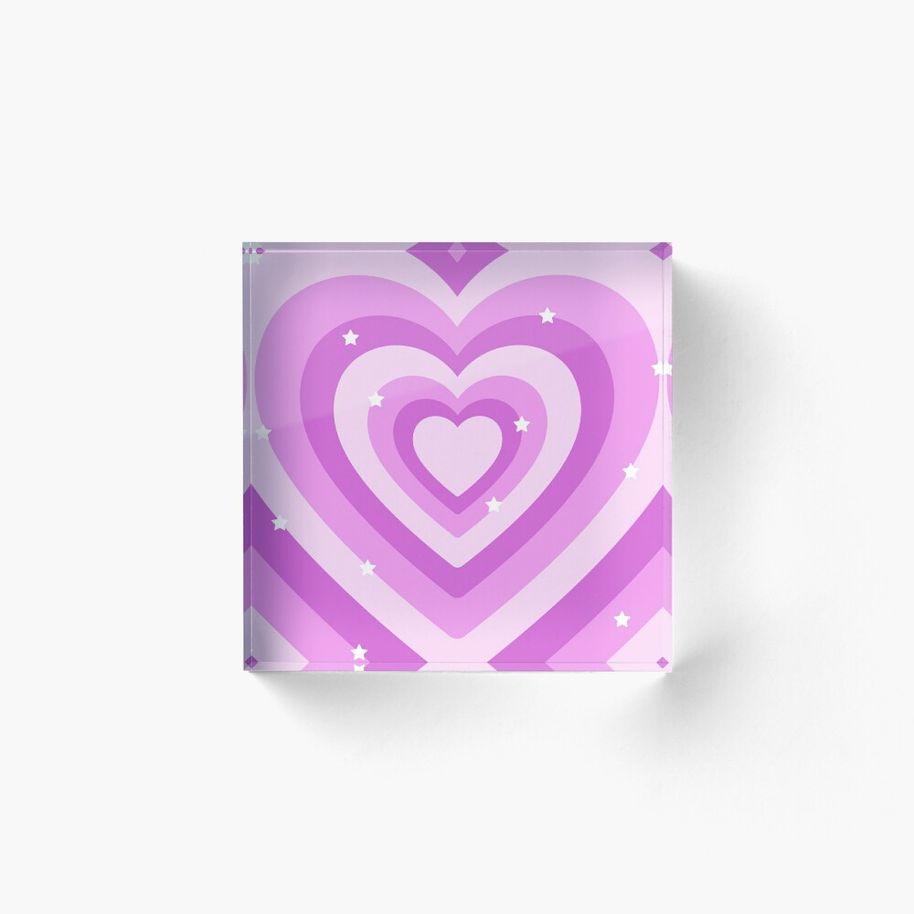 Aesthetic y2k pink pastel hearts with stars | Art Board Print