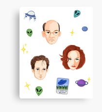 X Files - FBI Agents Canvas Print