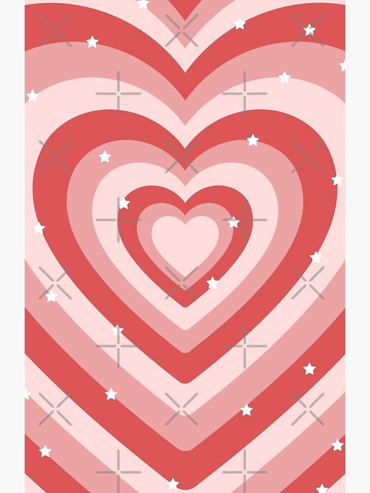 Aesthetic y2k pink pastel hearts with stars  Art Board Print for Sale by  Angela Aurel