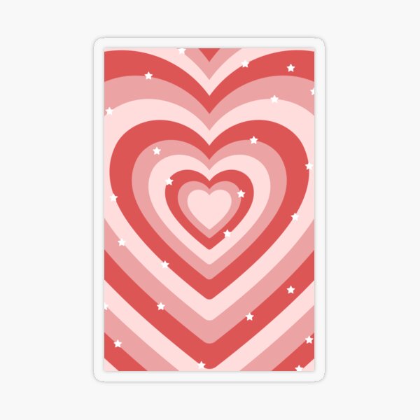 Aesthetic y2k pink pastel hearts with stars | Canvas Print