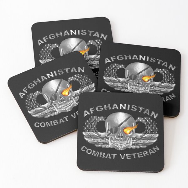 Item preview, Afghanistan Combat Veteran with American Flag designed and sold by SoldierAlways.