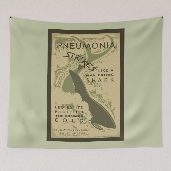 Item preview, Pneumonia Strikes poster from 1937 designed and sold by GaffaMondo.