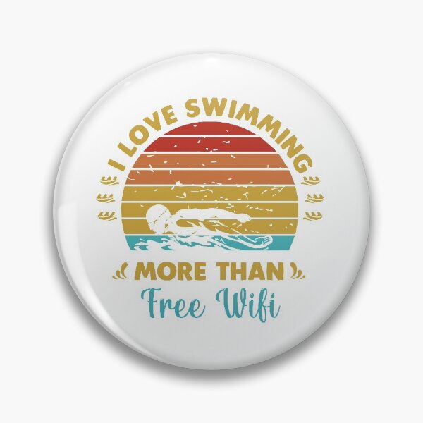 Item preview, I love swimming more than free wifi designed and sold by swimarts.