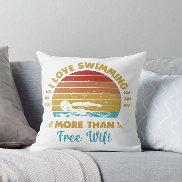 Item preview, I love swimming more than free wifi designed and sold by swimarts.