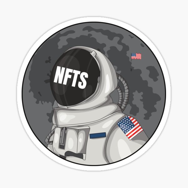 "Funny NFT Astronaut - Crypto/NFT To The Moon" Sticker for Sale by nft