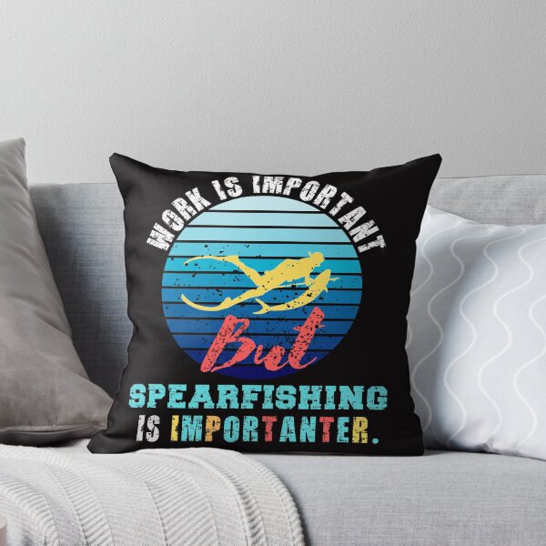 Item preview, work Is Important But Spearfishing Is Importanter funny gift idea for Diving & Freediving lovers 2022 designed and sold by Live  Today.