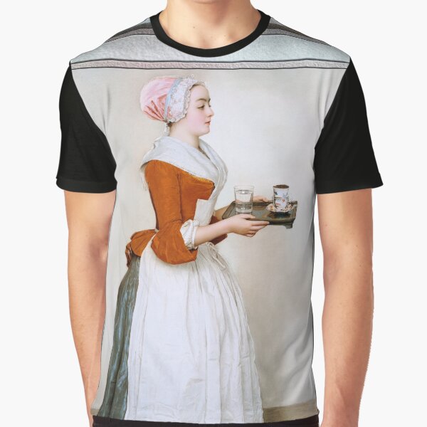 The Chocolate Girl by Jean-Étienne Liotard Remastered Classical Art Xzendor7 Old Masters Reproductions Graphic T-Shirt