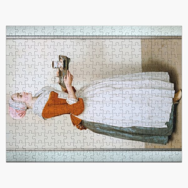 The Chocolate Girl by Jean-Étienne Liotard Remastered Classical Art Xzendor7 Old Masters Reproductions Jigsaw Puzzle