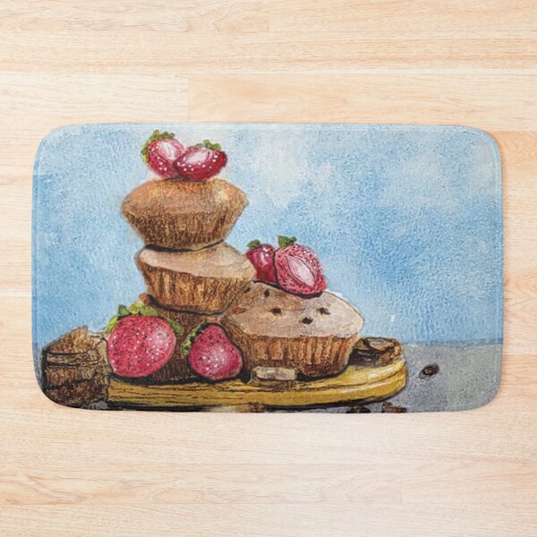 Item preview, Strawberries and Chocolate Chip Muffins - CJ Calvert Art designed and sold by CJ Calvert.