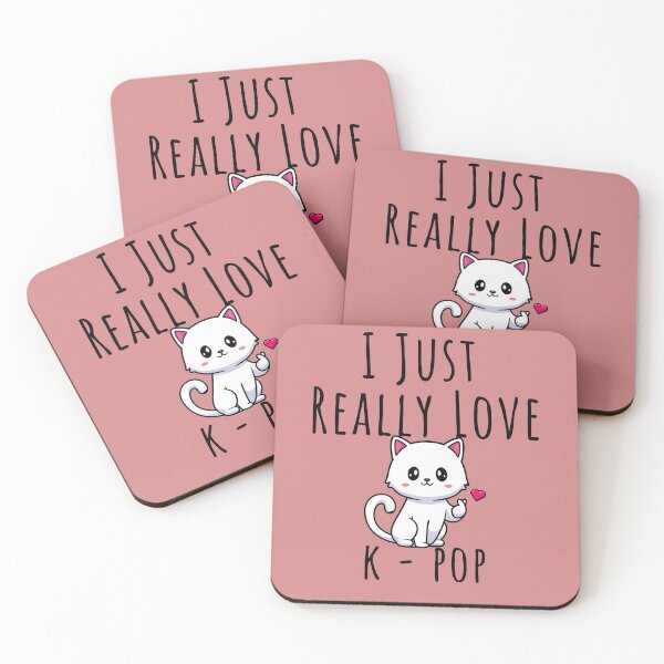 Item preview,  I Just Really Love K-Pop And Cats  - Cute White Cat K-Pop designed and sold by YerrouDesing.