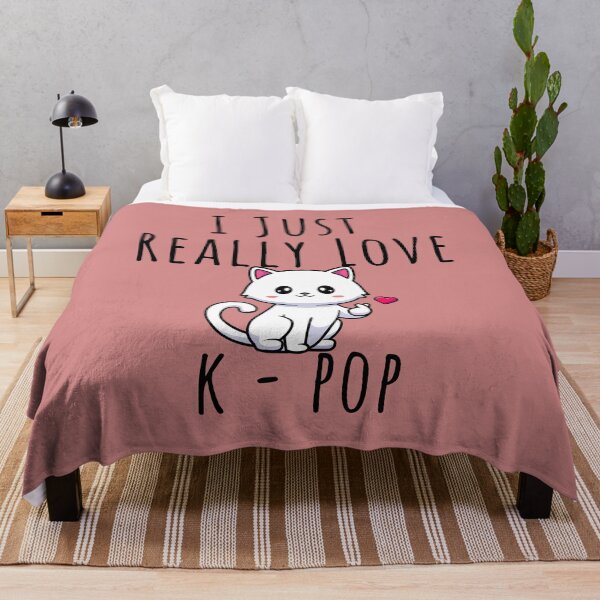 Item preview, I Just Really Love K-Pop And Cats - Cute White Cat K-Pop designed and sold by YerrouDesing.