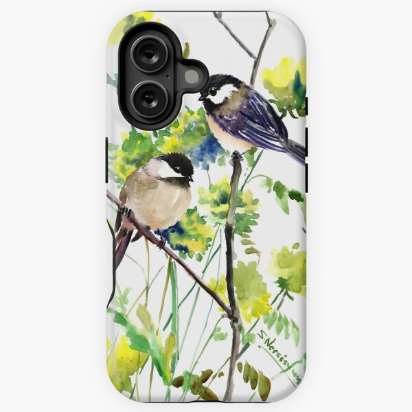 Item preview, Chickadees and Spring Flowers designed and sold by surenart.